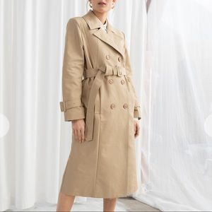 & Other Stories belted A-line trench coat